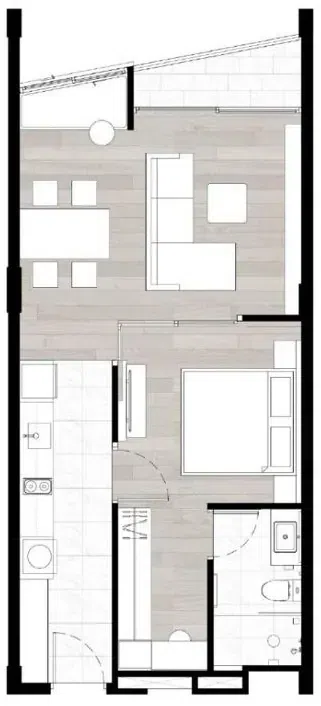 Chardonnay Nai Harn · الوحدة A705 · A3 · 1 Bedroom · Big Living North