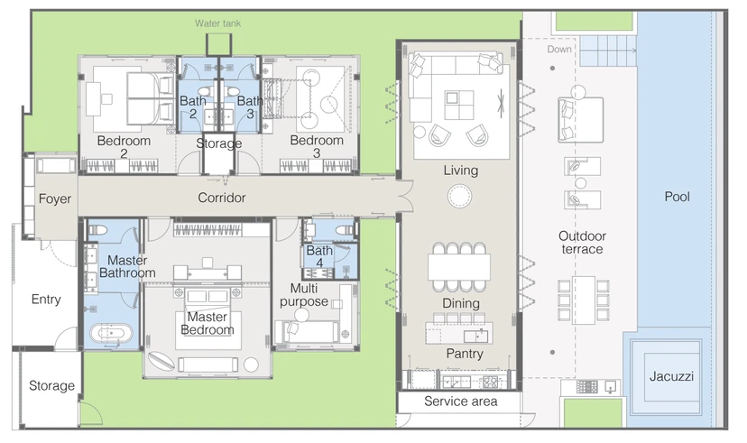 Yara 3-bedroom villa — 414 m² — Banyan Tree Lake Residences Yara