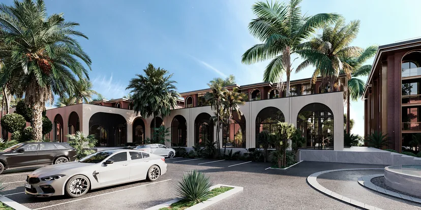Arrival courtyard