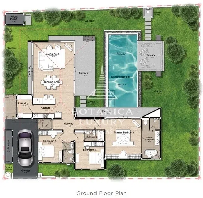 อพาร์ตเมนต์ 3 ห้องนอน ที่ โบทานิก้า โฟร์ ซีซั่นส์ (Botanica Four Seasons)
