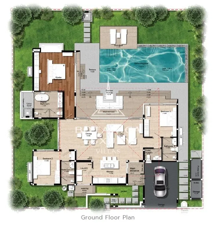 3-комнатная квартира площадью 503 кв. м в Botanica Four Seasons