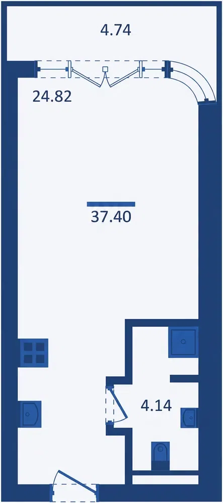 Studio Apartment 40 sqm