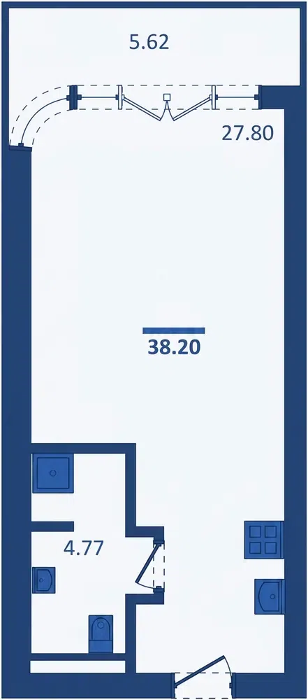 Studio Apartment 40.6 sqm at Layan Verde