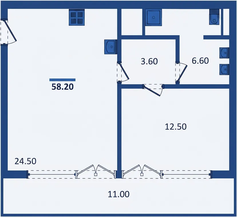 1-Bedroom Apartment 61.6 sqm at Layan Verde