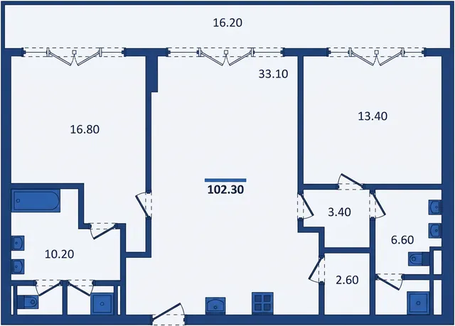2-Bedroom Apartment 100.5 sqm