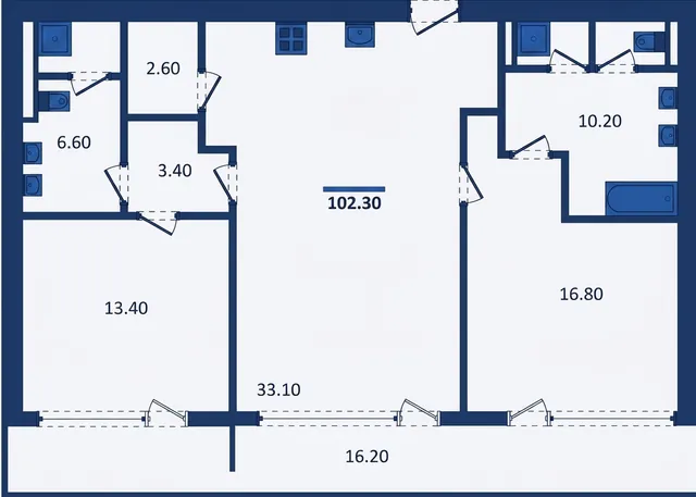2-Bedroom Apartment 104 sqm