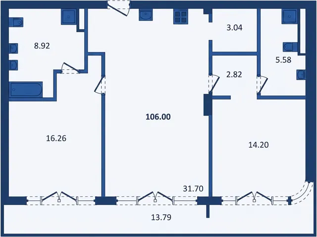 2-Bedroom Apartment 110.9 sqm