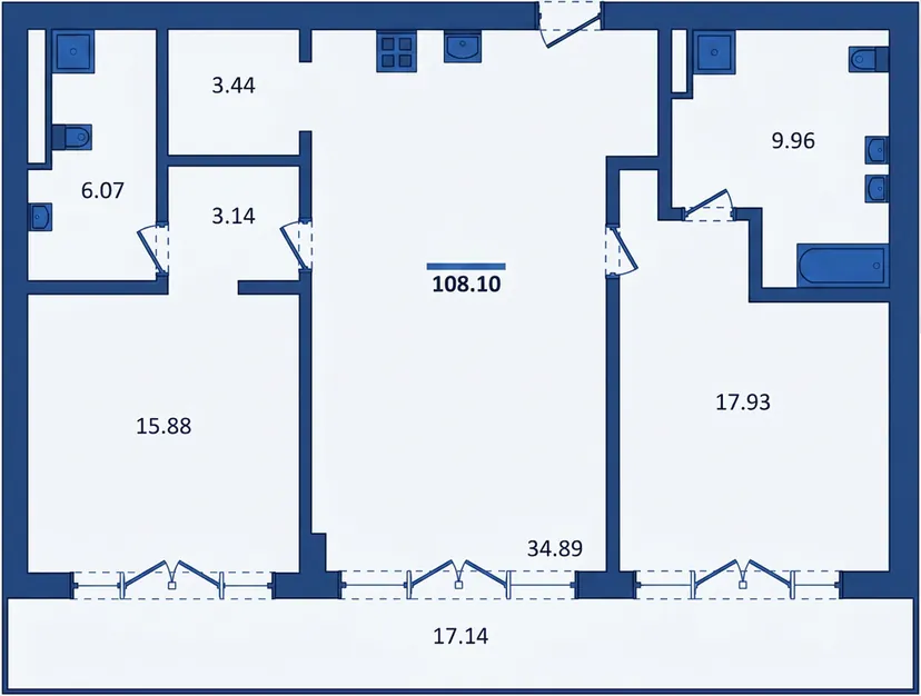 2-Bedroom Apartment 124.8 sqm at Layan Verde