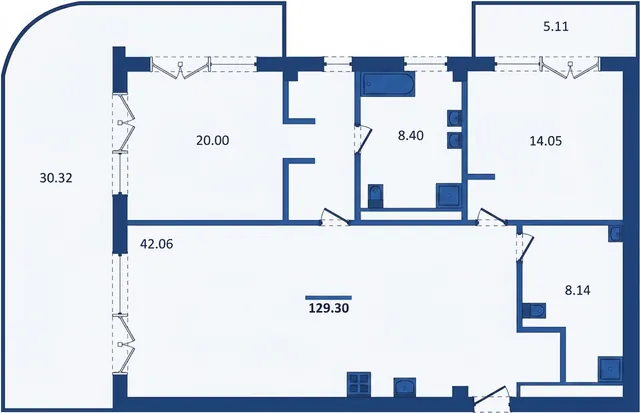2-Bedroom Apartment 128.3 sqm