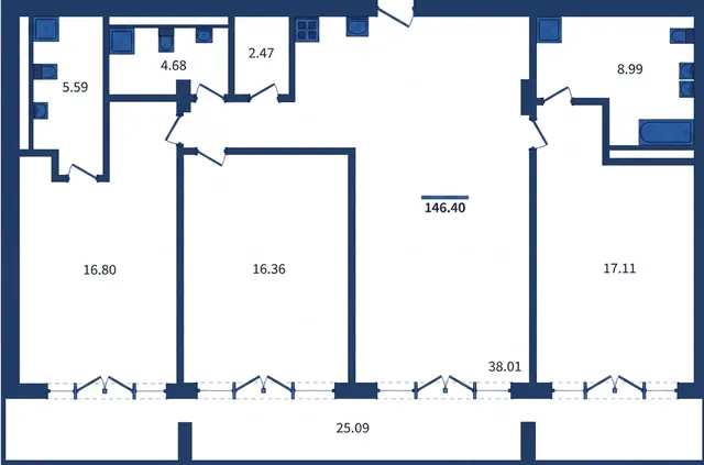 3-Bedroom Apartment 172.2 sqm