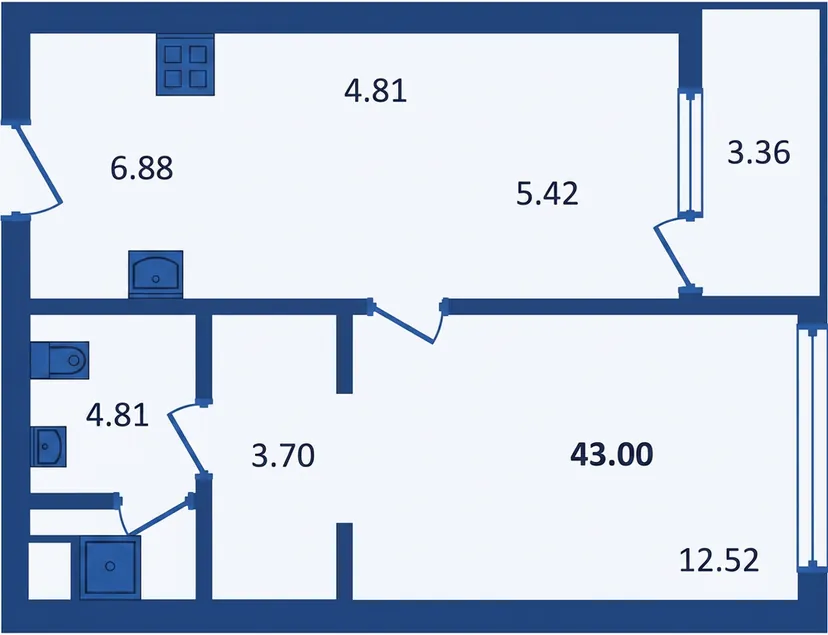 شقة غرفة نوم واحدة في ذا أوزون كوندومينيوم — The Ozone Condominium