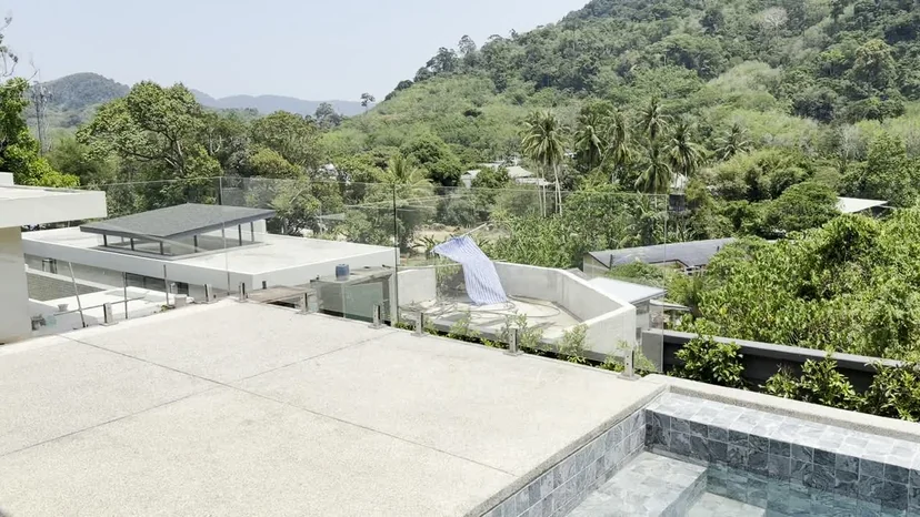 Villa V29 — pool terrace and hillside view