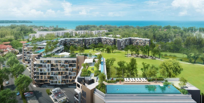 Golf-side residences — architectural visualization